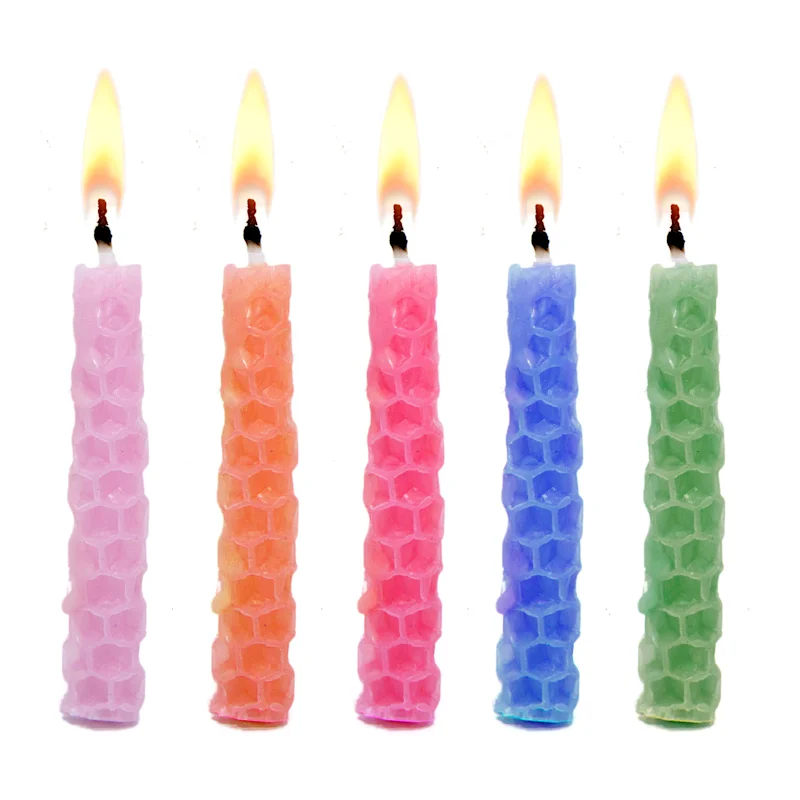 Multicolor Bijenwas Kaarsen Set – 10 stuks - Afbeelding 1