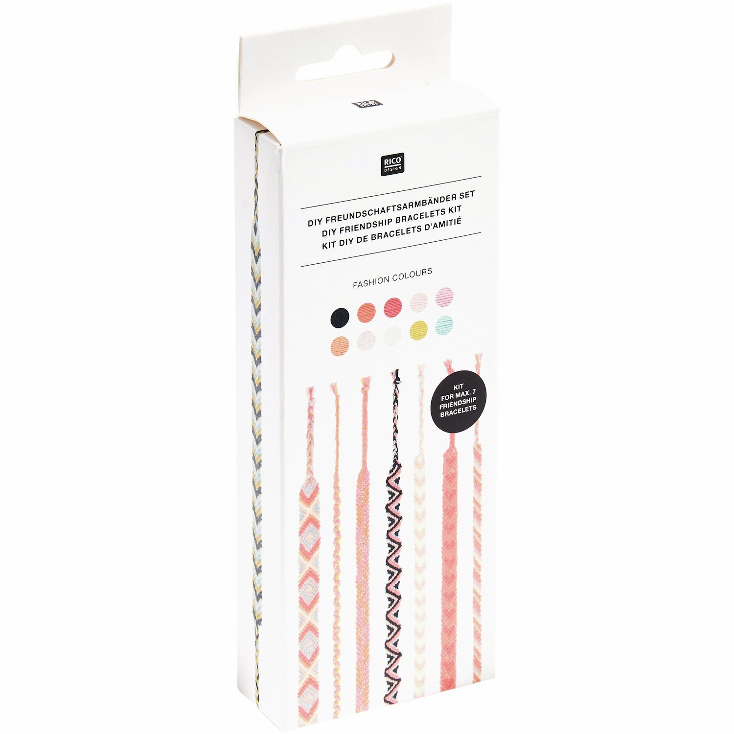 Rico DIY vriendschapsarmbanden set Fashion Colours - Afbeelding 1