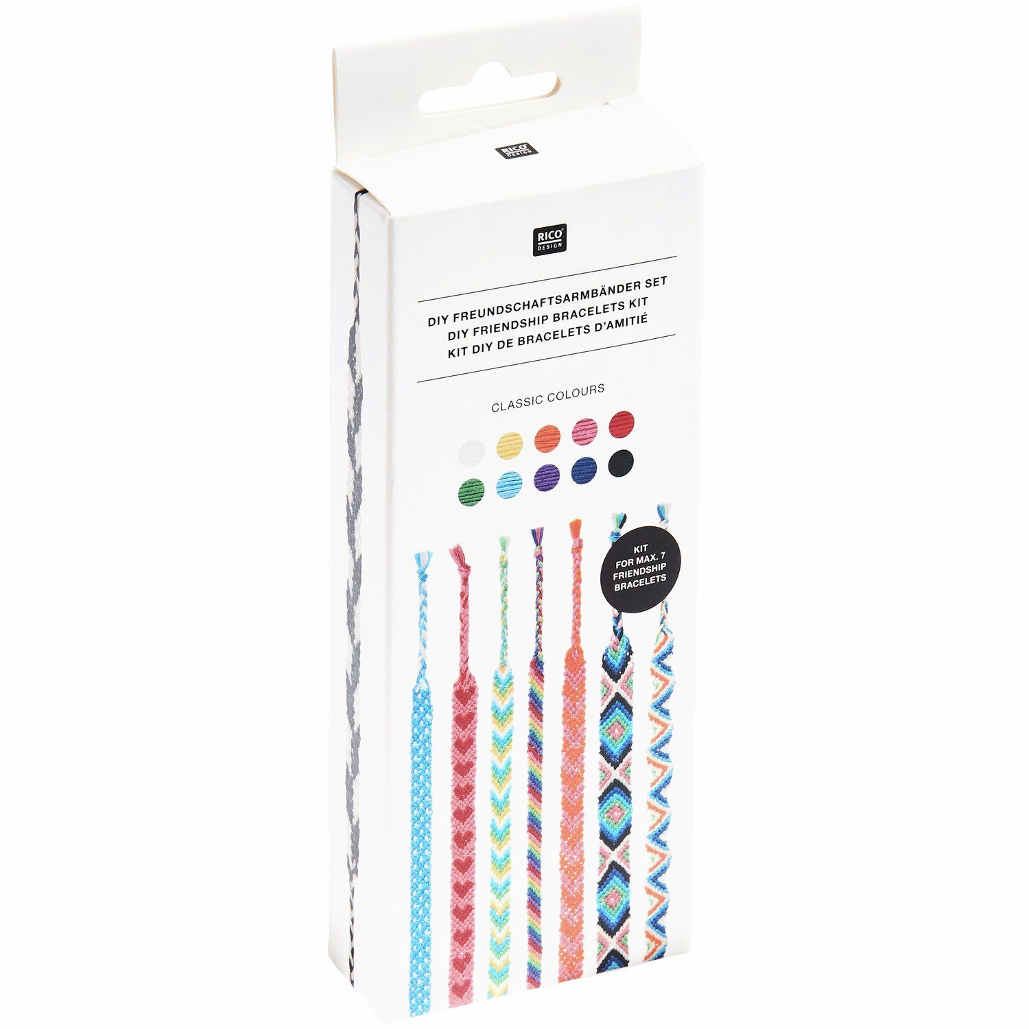 Rico DIY vriendschapsarmbanden set Classic Colours - Afbeelding 1
