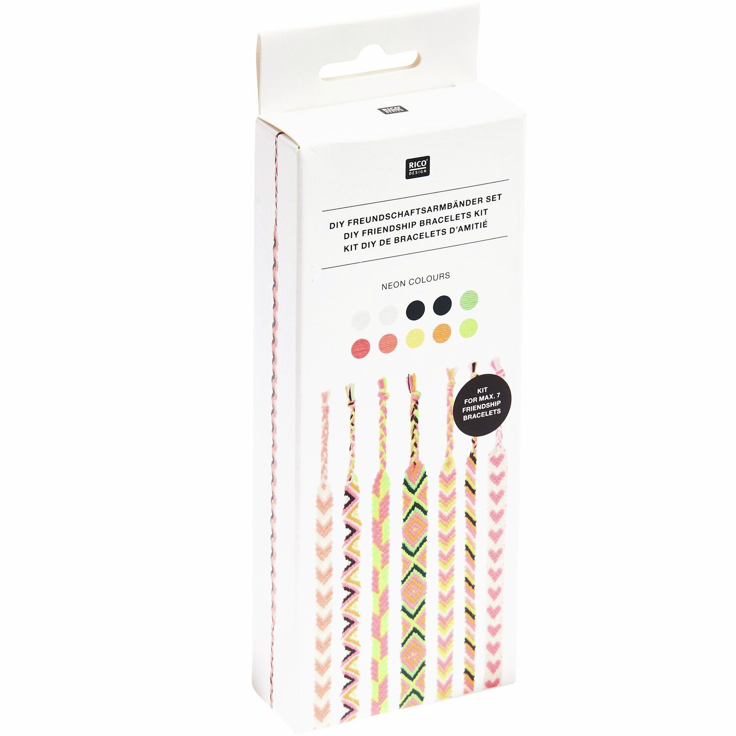 Rico DIY vriendschapsarmbanden set Neon Colours - Afbeelding 1