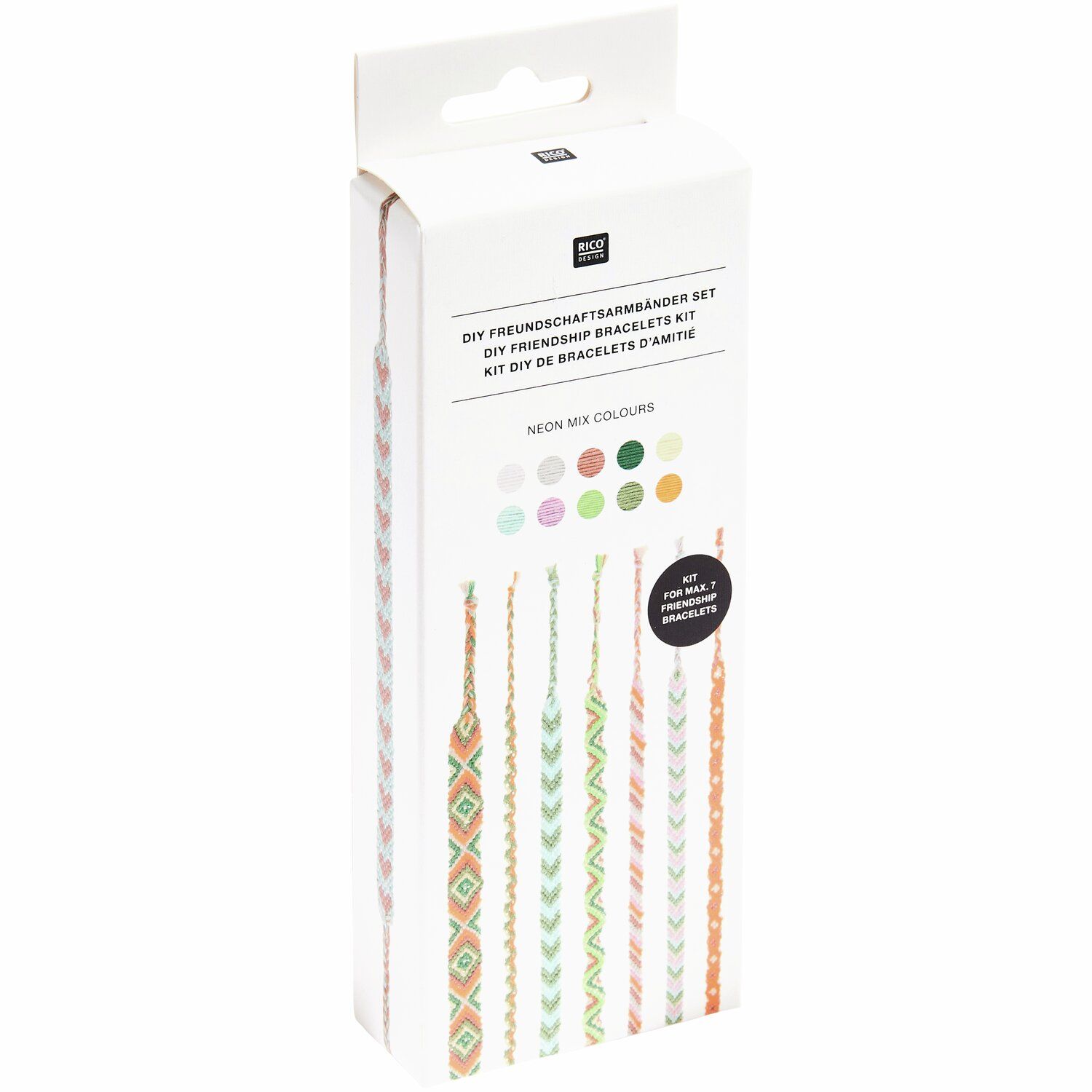 Rico DIY vriendschapsarmbanden set Neon Mix Kleuren - Afbeelding 1