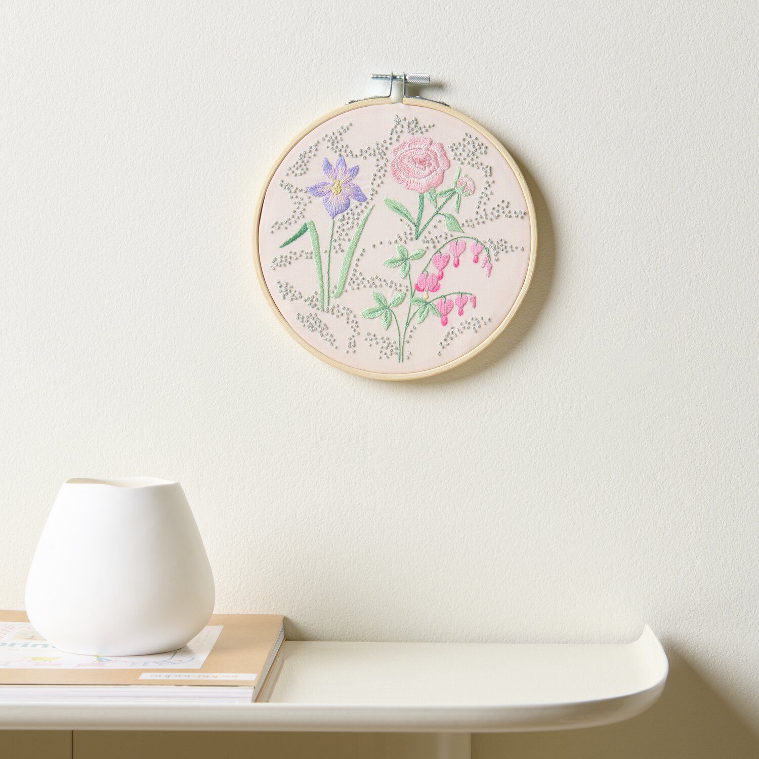 Borduurpakketje Vooraf getekende lentebloemen 15cm - Afbeelding 4