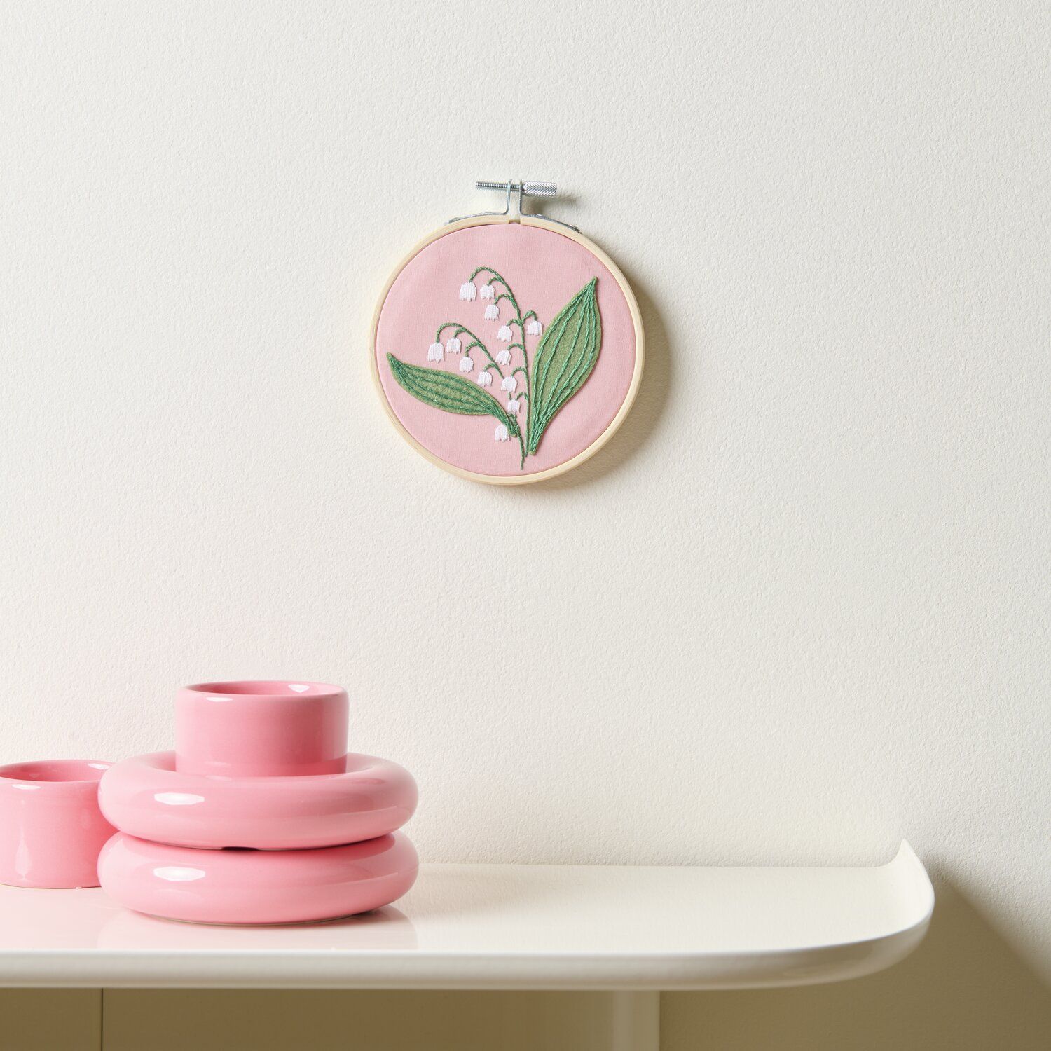 Borduurpakketje Vooraf getekend Lelietje-van-dalen 10cm - Afbeelding 4