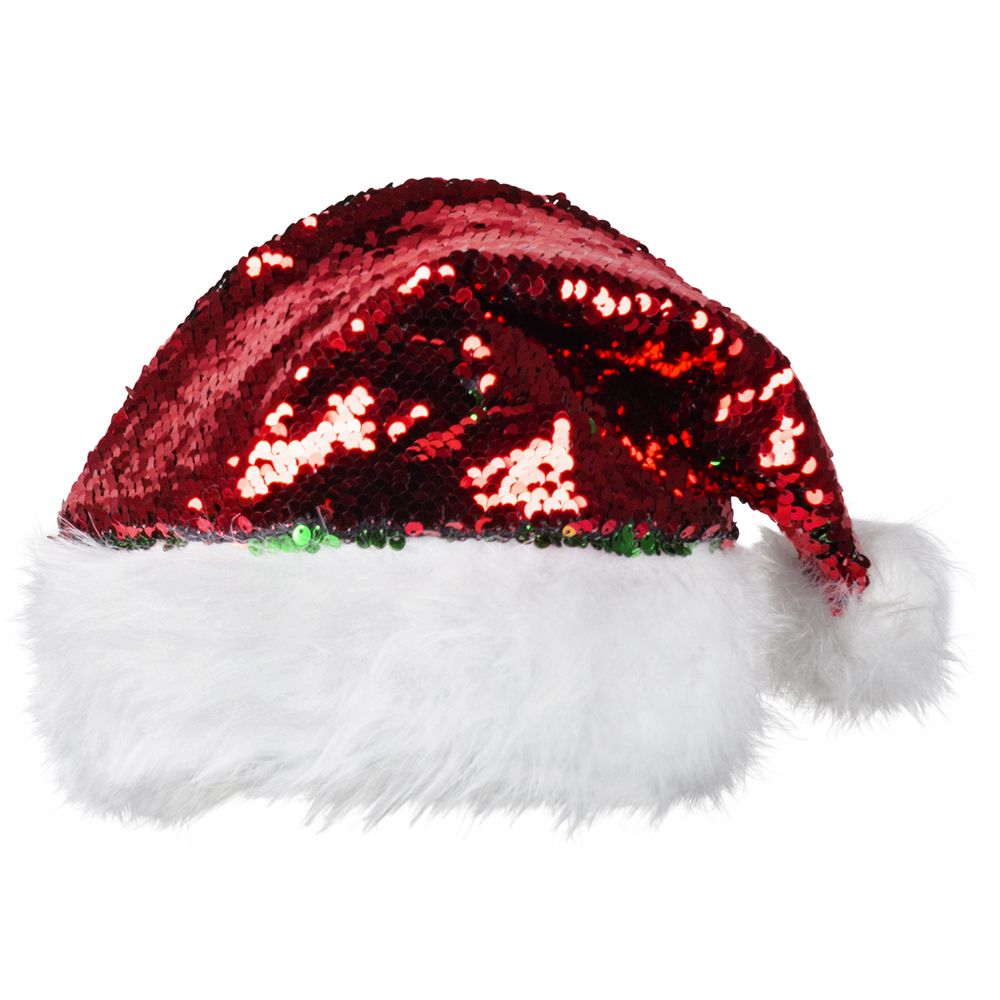 Kerstmuts Santa switch (omkeerbaar rood/groen) acc12 - Afbeelding 2
