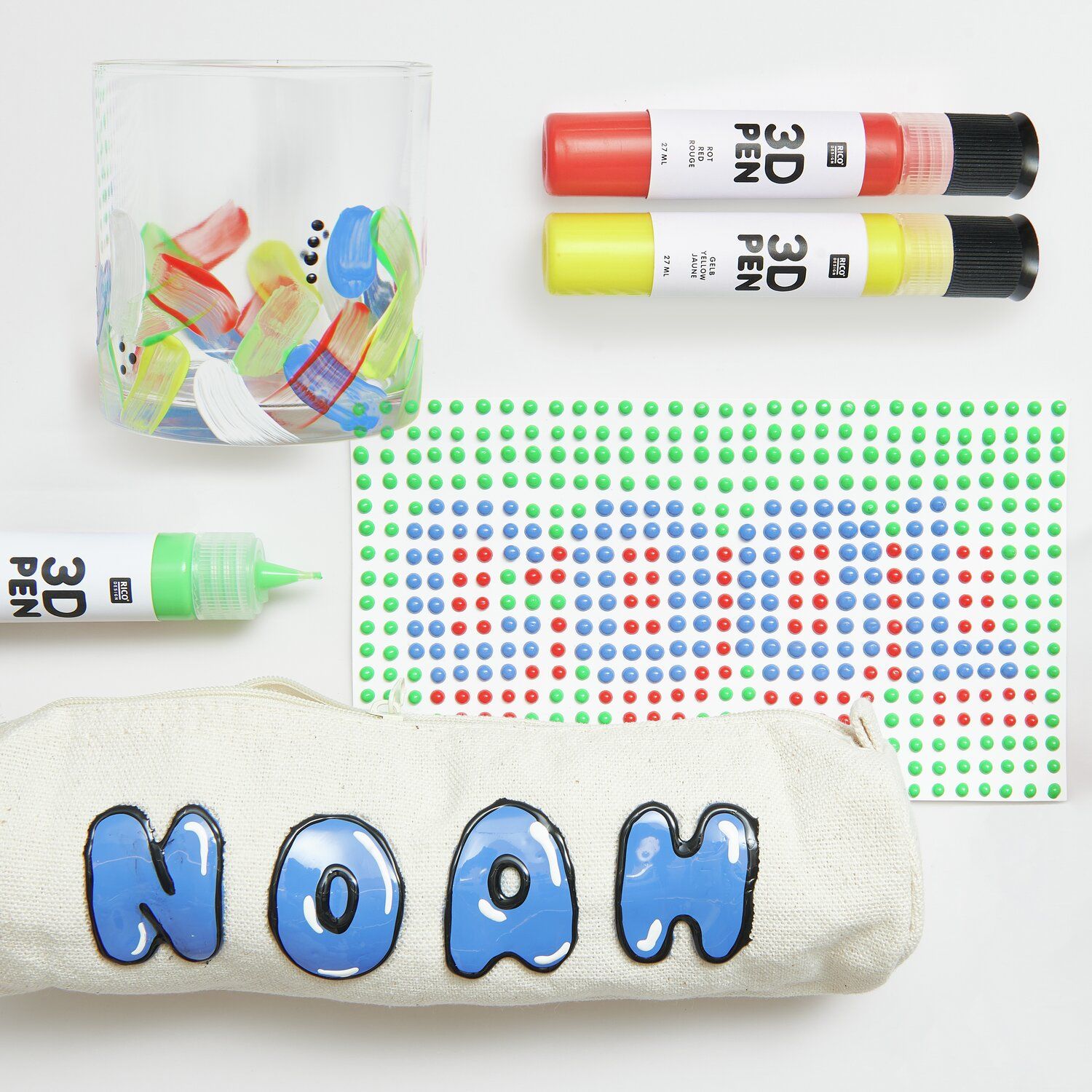 Rico 3D Pen Verf Klassieke Kleuren Set 6 stuks - Afbeelding 2