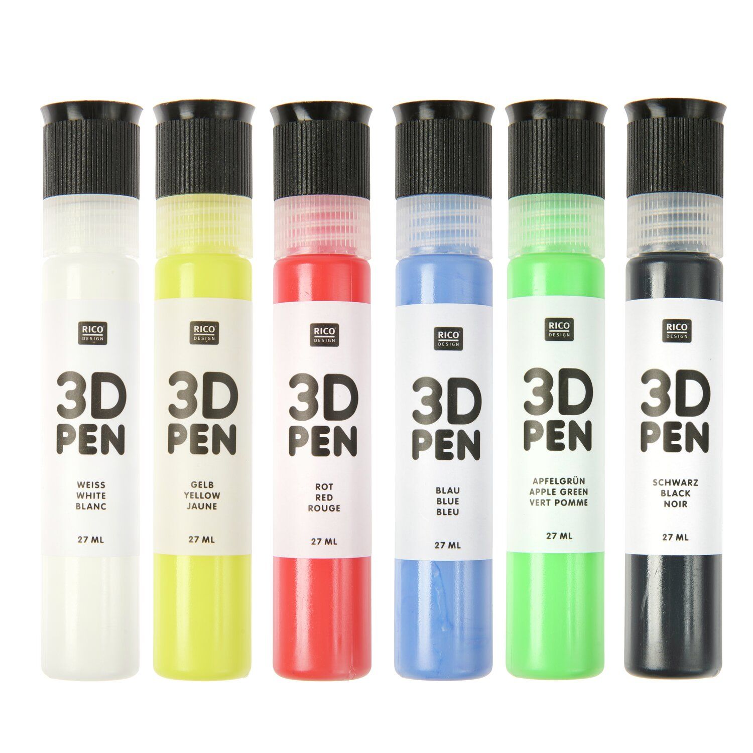 Rico 3D Pen Verf Klassieke Kleuren Set 6 stuks