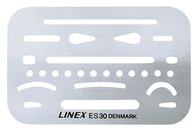 Linex radeersjabloon 60x90mm  