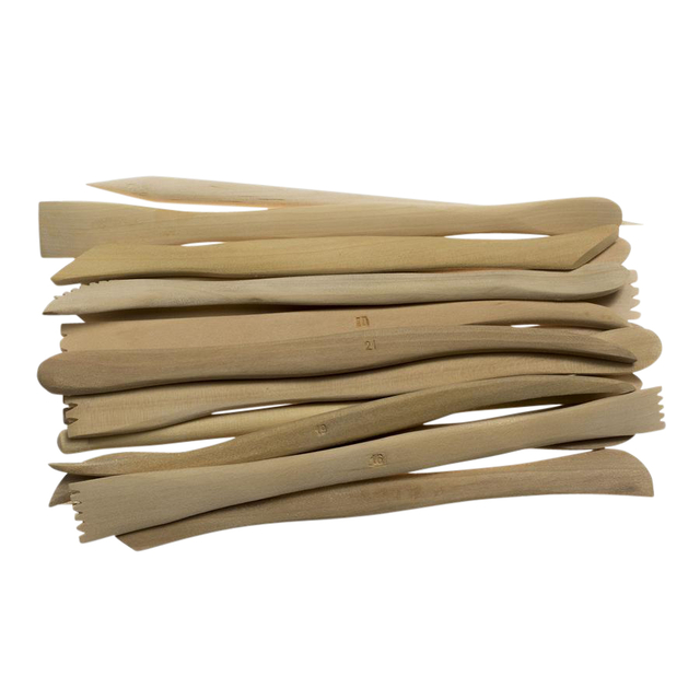 Boetseerspatel 15st 20cm hout 