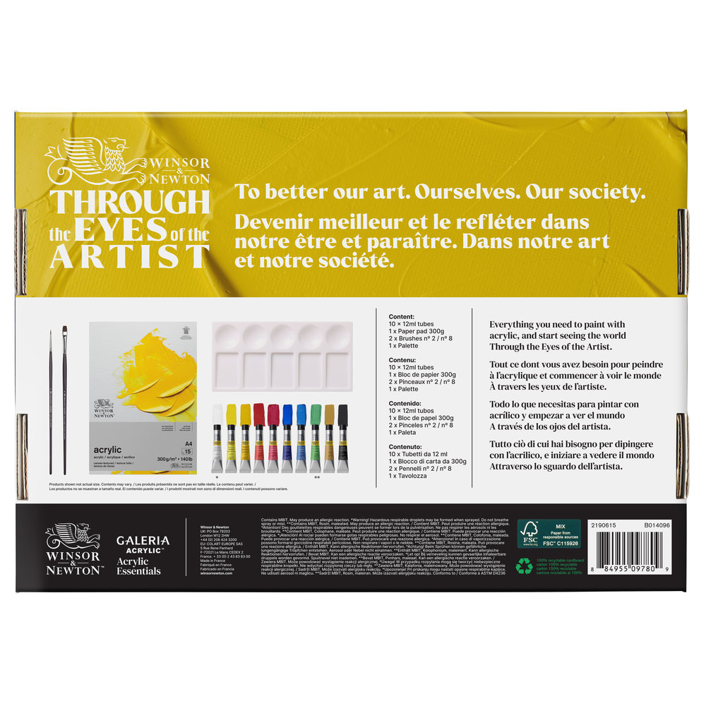 Winsor & Newton Galeria Acrylverf Set 14-delig (10x 12ml) - Afbeelding 1