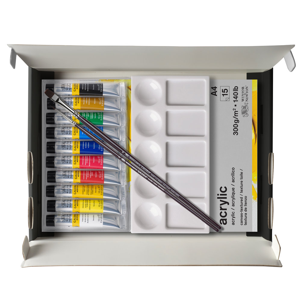 Winsor & Newton Galeria Acrylverf Set 14-delig (10x 12ml) - Afbeelding 2