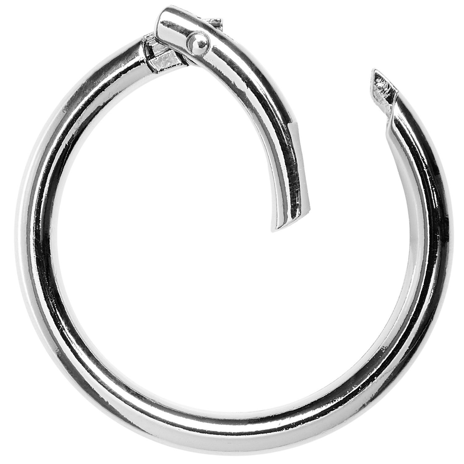 Karabijnhaak Rond Zilver 4,8cm - Afbeelding 2