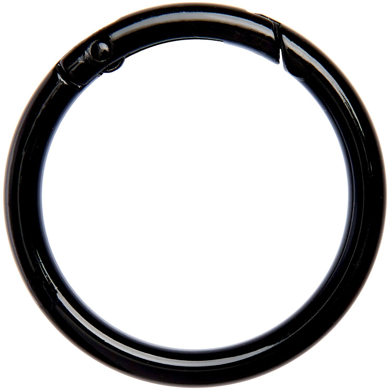 Karabijnhaak Rond Zwart 4,8cm