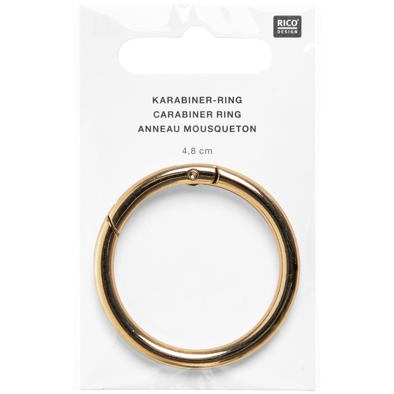 Karabijnhaak Ø 4,8 cm Goudkleurig - Afbeelding 5