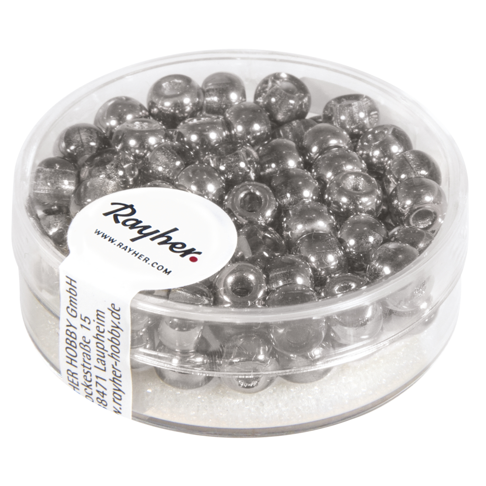 Rocaille metallic met groot gat, 5,5mm ø, gat ø2mm, 80st. - Keuze uit 3 kleuren - Afbeelding 2