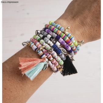 Heishi kralen set van polymeerklei rose - Afbeelding 2