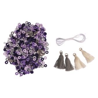 Heishi kralen set van polymeerklei lavendel - Afbeelding 1