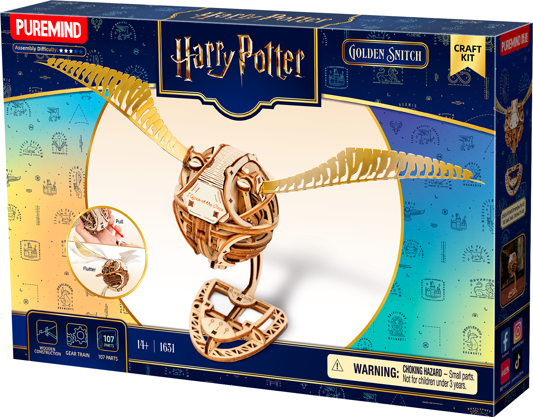 AB DIY Harry Potter 3D Modelbouw, Golden Snitch, 23,8 x 5,5 x 16 cm - Afbeelding 4