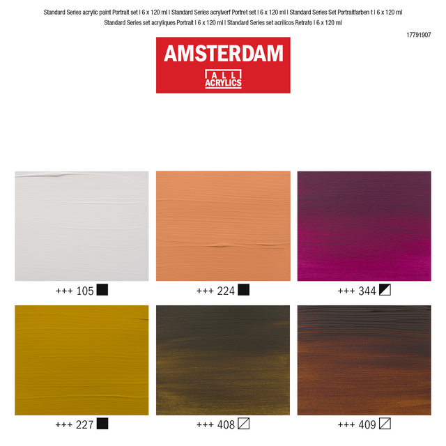 AMSTERDAM Standard Series acrylverf portret set | 6 x 120 ml - Afbeelding 2