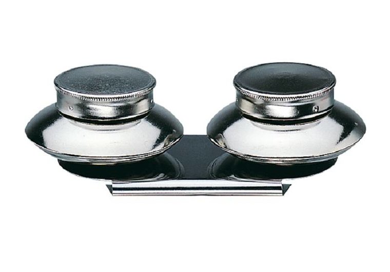 Palettstecker 2 Näpfe, vernickelt