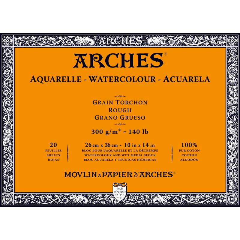 Arches Aquarelpapier Blok 300gr 26x36 grof 20 vel.