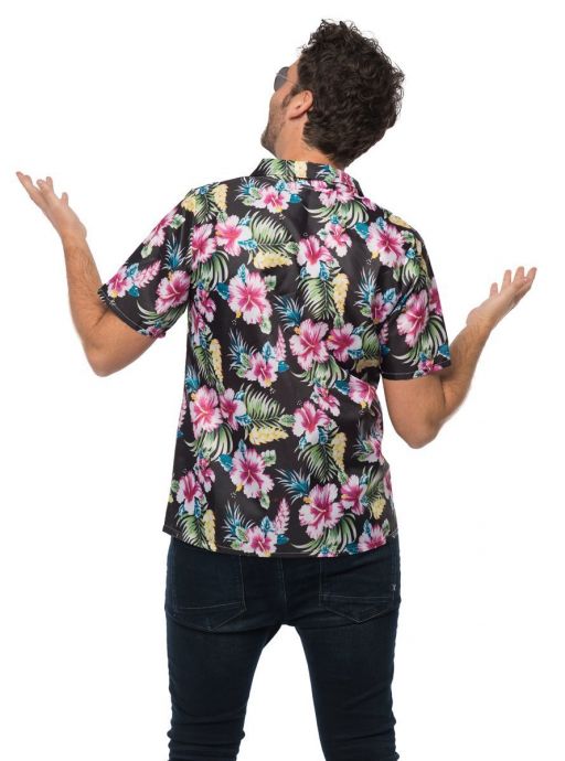 Hawaï Shirt/Blouse Deluxe Zwart - XL - Afbeelding 2
