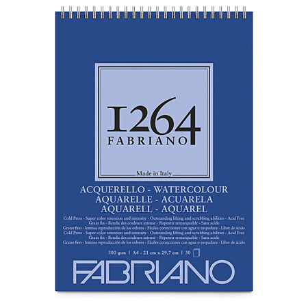 Fabriano Aquarelpapier A3 Spiraal 300gr.  30 Vel.