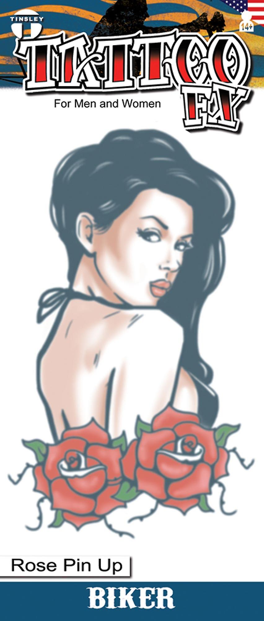 BIKER TATTOOS - Rose Pin Up
