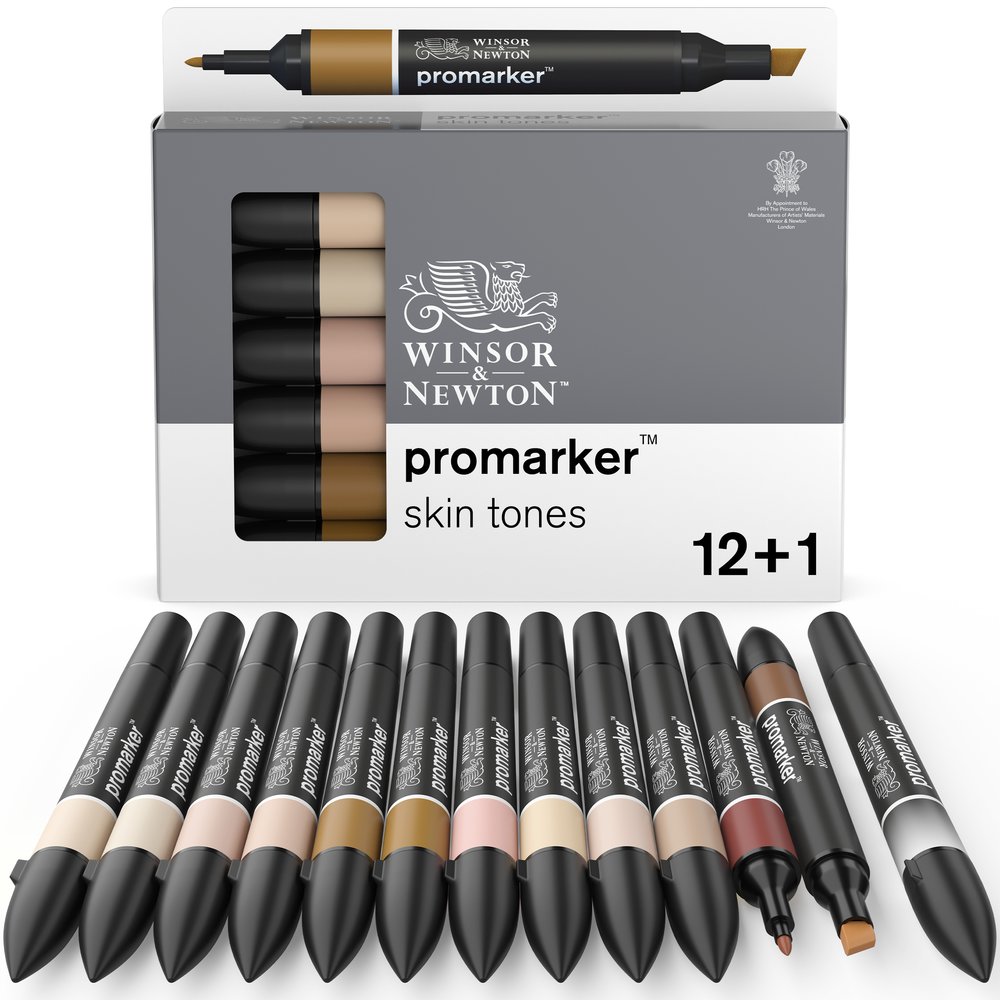 Winsor & Newton Promarker skin tones Set 12+1