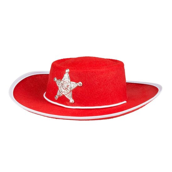 Kinderhoed Sheriff  kleur  rood