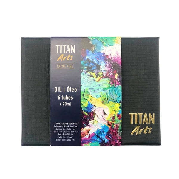 Titan Art Extra Fine Olieverf Primaire Kleuren 6x20ml 
