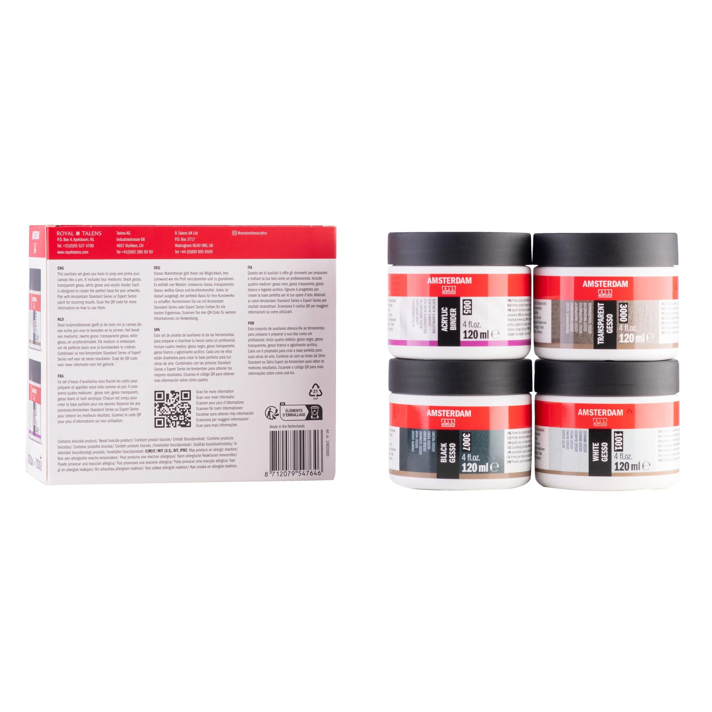 Amsterdam medium prep en prime set | 4 x 120 ml - Afbeelding 1