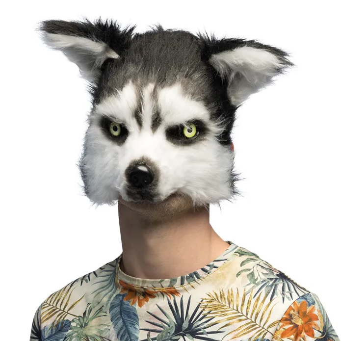 Pluchen halfmasker Husky