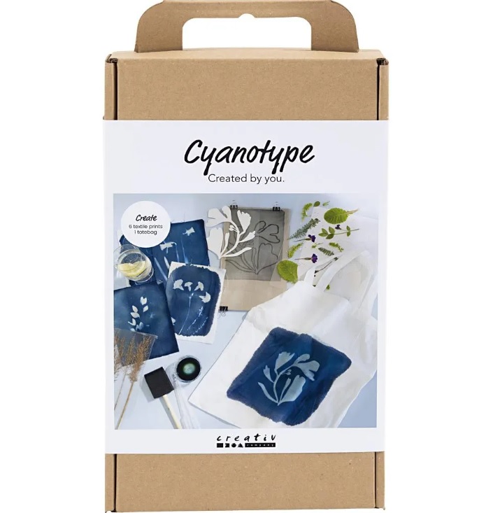Hobbyset Cyanotypie, Textiel, blauw, 1 doos