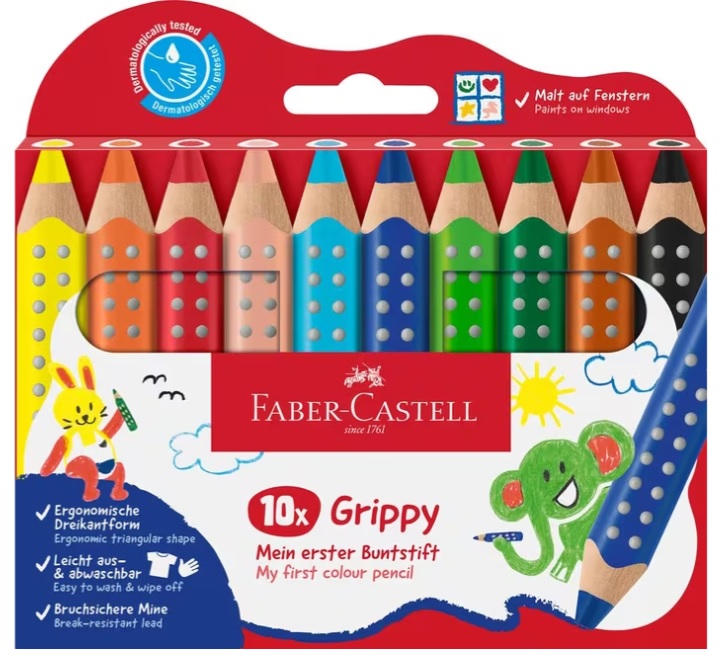 Kleurpotlood Faber-Castell Grippy XXL Jumbo etui 10 stuks