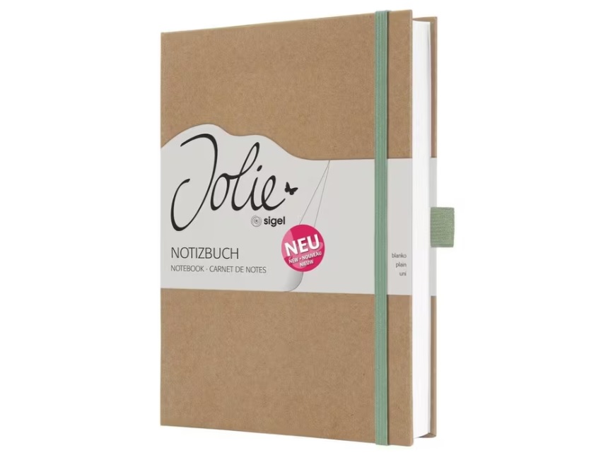 Notitieboek Jolie A5 kraft Pure Mint blanco HC 192pag 100gr