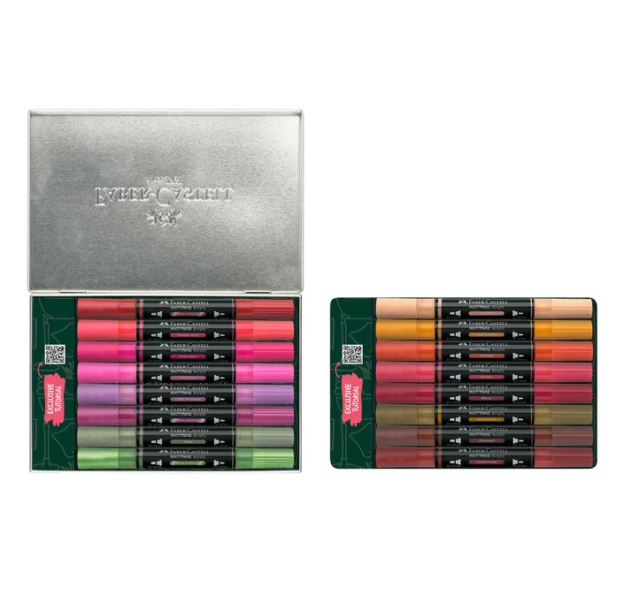 Acrylmarker Faber-Castell Multimark bewaarblik Style it Home 16 stuks