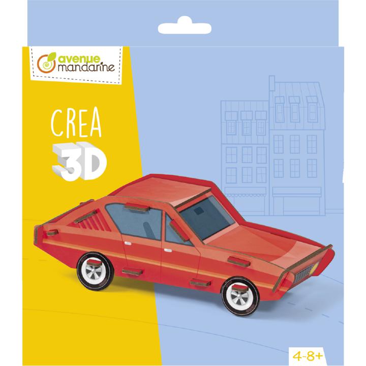 Avenue Mandarine Crea 3D Kartonnen Puzzel 4-8 Jaar Auto