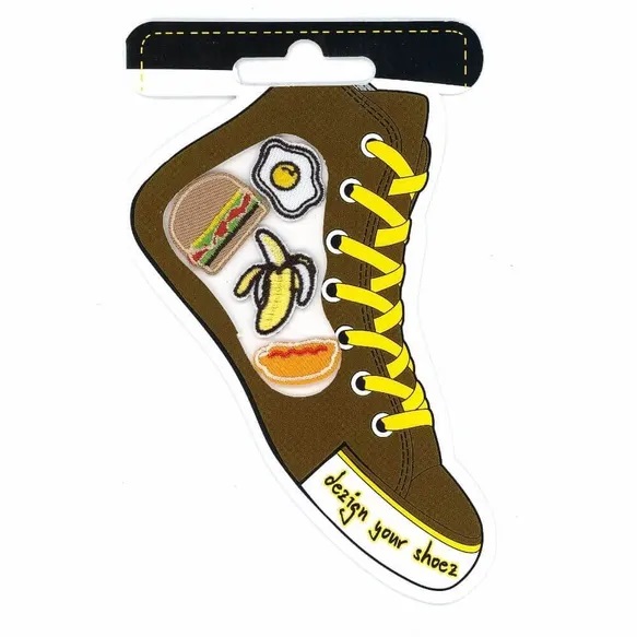 Plak & Strijk Applicatie Eten 4st. +/- 20mm p.s.