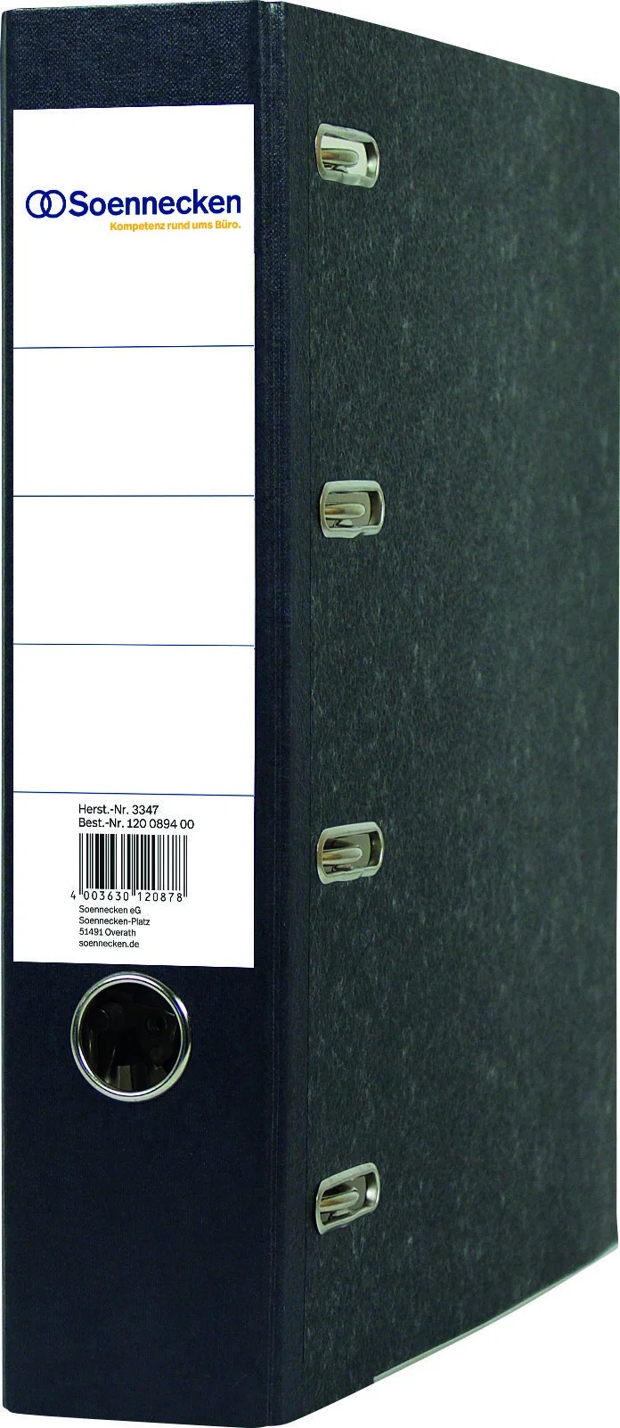 Soennecken 4-rings Ringband Map Grijs Karton Extra Dik 