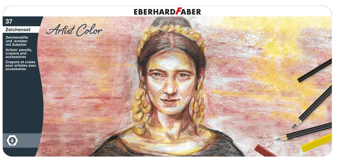Eberhard Faber Tekenset in Bliketui – 37 Stuks