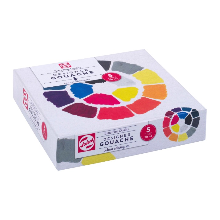 Talens Gouache Extra Fijn mengset | 5 x 20 ml tubes