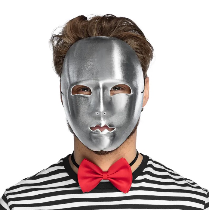 Gezichtsmasker Mime Zilver 