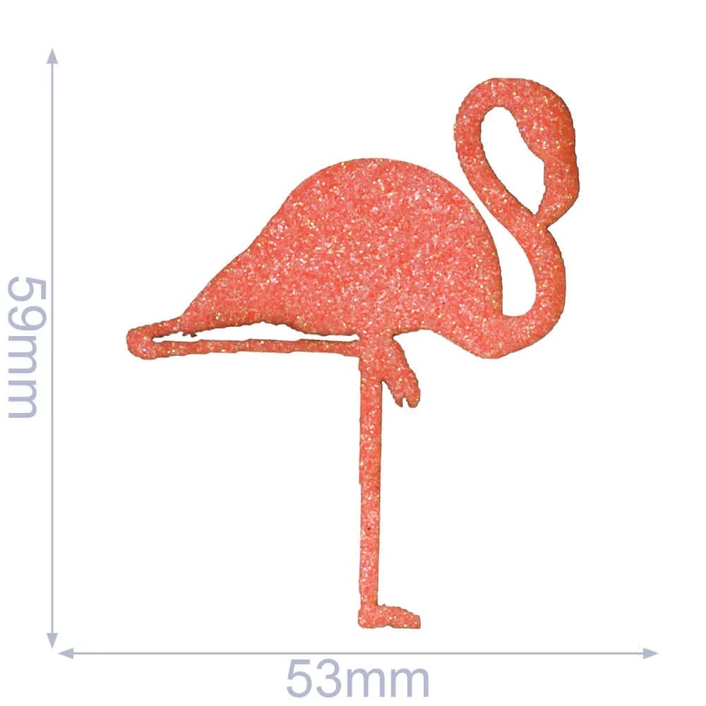 Strijkapplicatie Flamengo Zalmroze Glitter