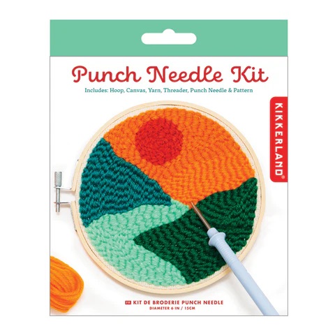 Kikkerland Punch Needle Kit/Set Landschap Diameter: 15cm
