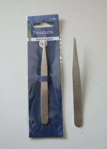 Pincet met fijne recht punt rvs 12.2 cm