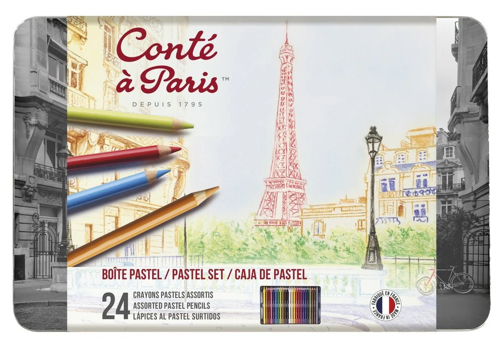 Conté à Paris Pastelpotloden Set assorti 24 stuks
