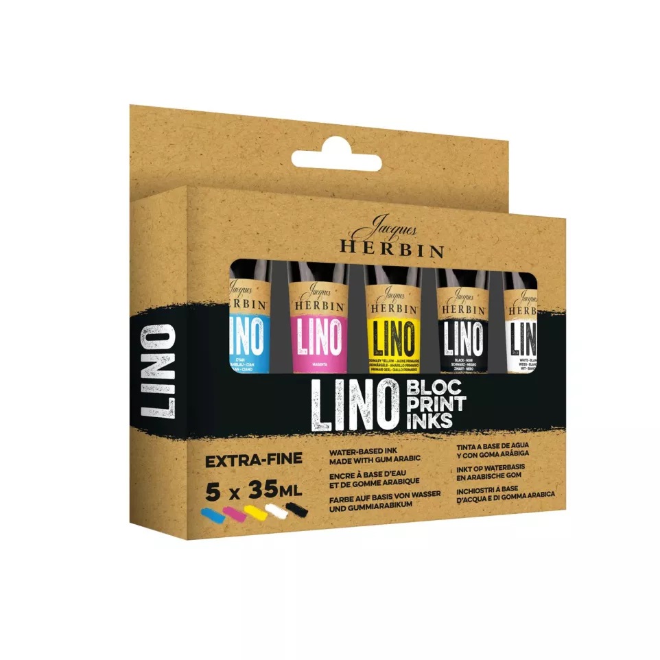 Jacques Herbin Lino Bloc Print Inkt 5x35ml Set