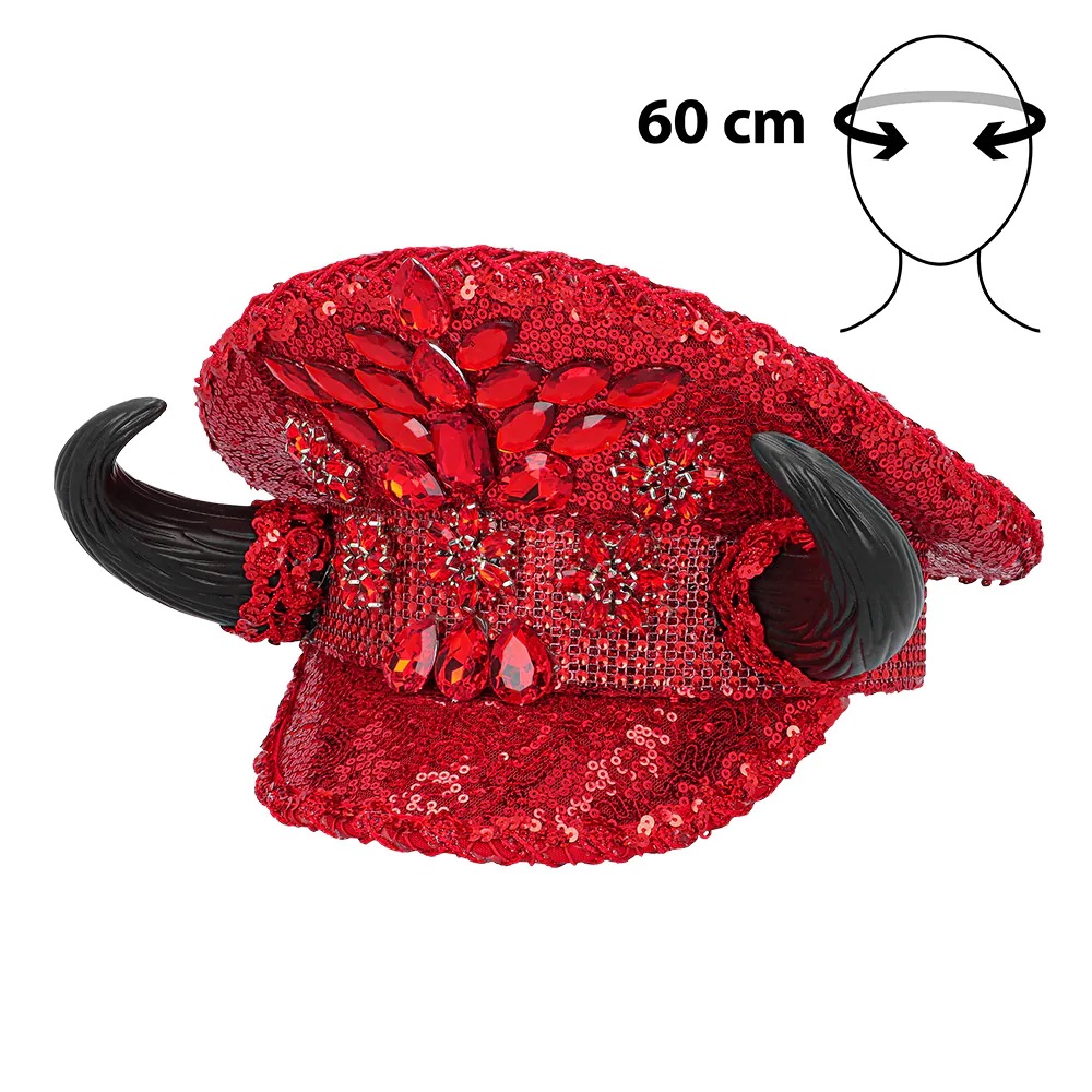 Pet Sinmaster Duivel Strass Rood