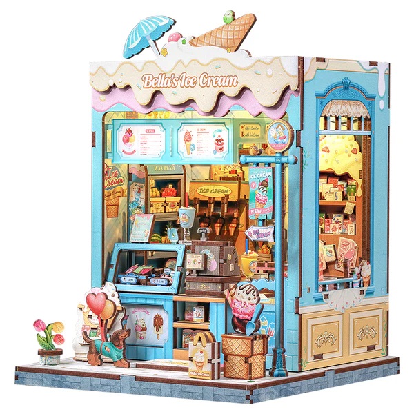 AB DIY Cutebee, 3D DIY huisje, Bella’s Ice Cream, 16,0×15,8×20,6cm