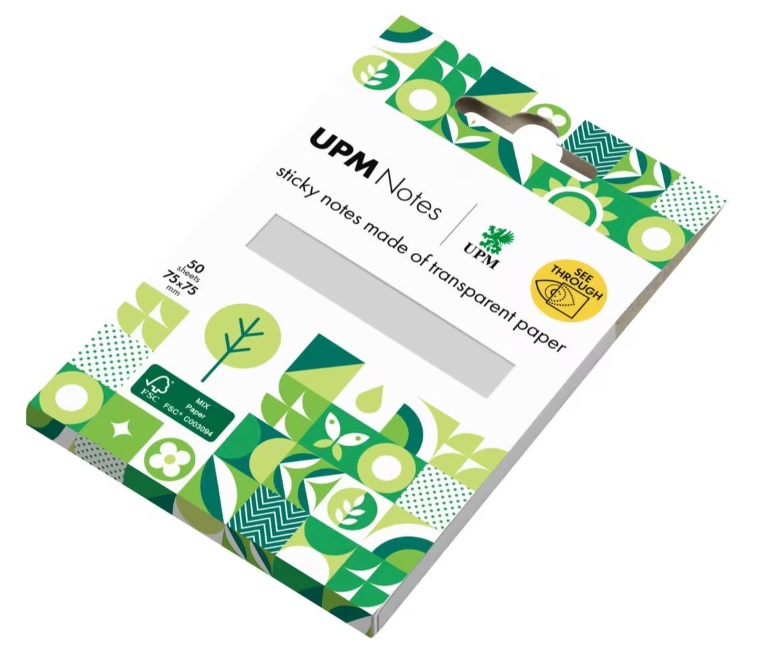 Sticky notes UPM transparant 75x75mm pad 50 vel - Afbeelding 1
